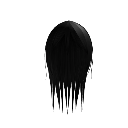 wispy emo hair in black Roblox item