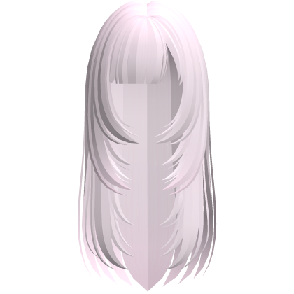 adorable long layered hime bang hair pink