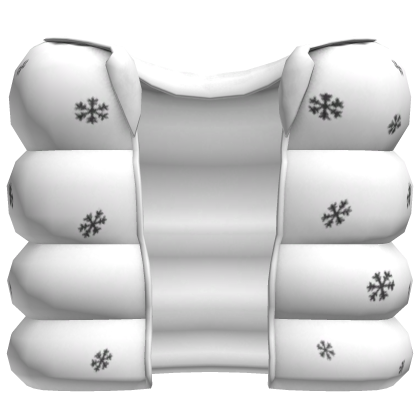 white christmas puffer vest
