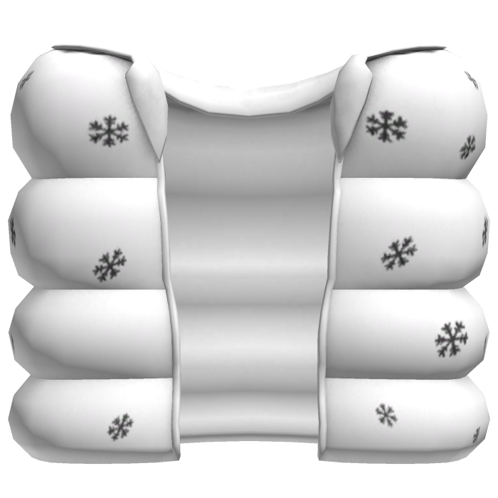 white christmas puffer vest