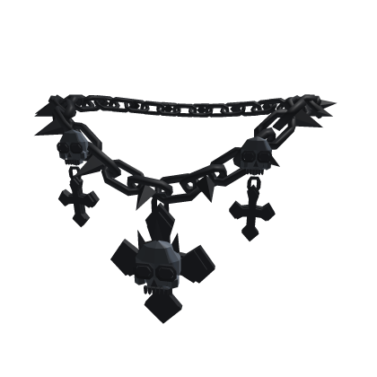 Skull Cross Chain Black