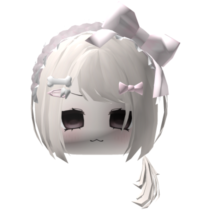 Cute Doll Girl Hair w/ Bow Headband Roblox item