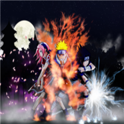 naruto nine tail fox and sasuke and sakura Roblox decal