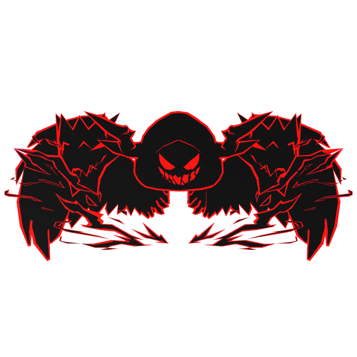 Cartoony Red Hood Aura Dragon Wings Combo