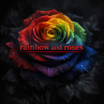 Rainbow and rose