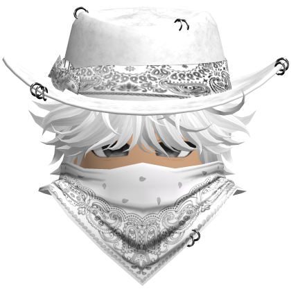 Gothic Cowboy Bandit w/ Neckscarf & Cowboy Hat