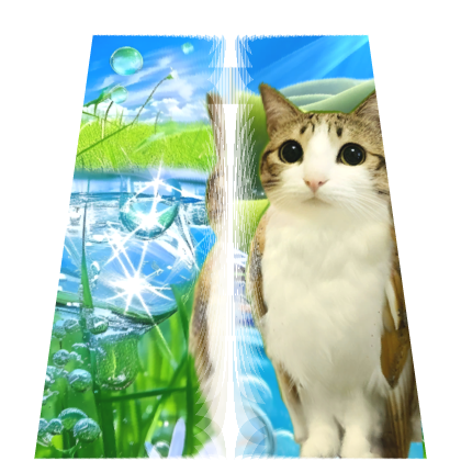 Silly Animated Meowl Frutiger Aero Y2K Cute Cape