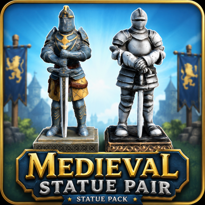 Medieval Statue Pair preview 1