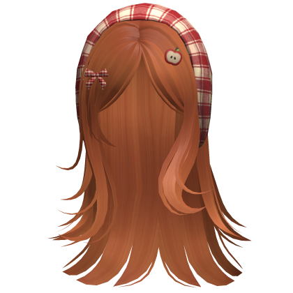 Cute Igari Hair w Plaid Headscarf Ginger Roblox item