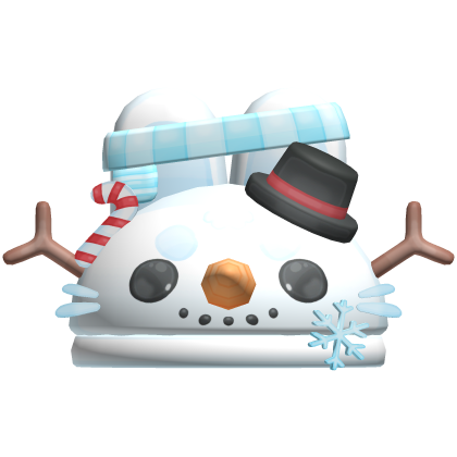 Cute Blue Christmas Bunny Snowman Hat