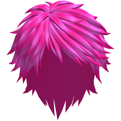 hot pink parted emo hair