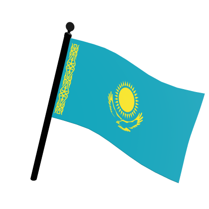The Flag he Country Kazakhstan