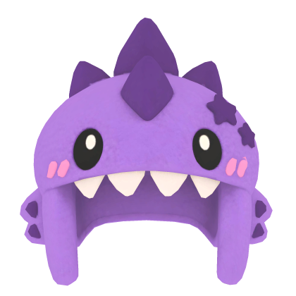 purple dinosaur hat