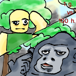 1 Gorilla VS 100 Humans