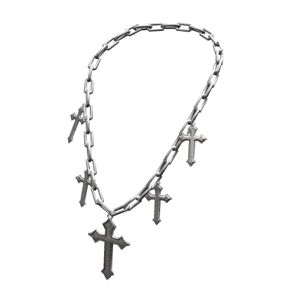 Cross Chains Necklace › Silver thumbnail