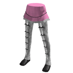 Cute gothic black white pink skirt