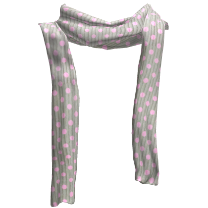 ♡ harajuku grey pink polka dot long scarf 1.0 
