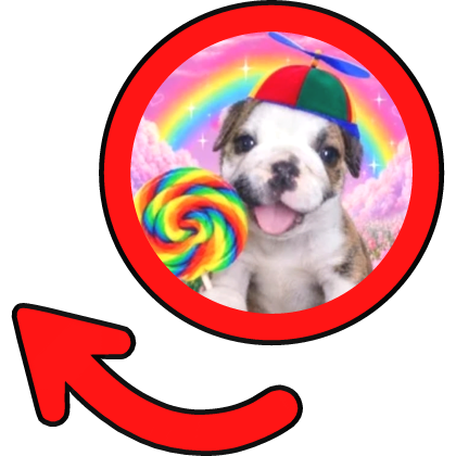 Silly Happy Dog Meme Circle