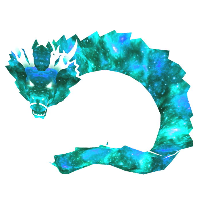 Cartoony Cyan Galaxy Dragon🌌