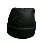 Neon Green and Black Constellation Stars Beanie