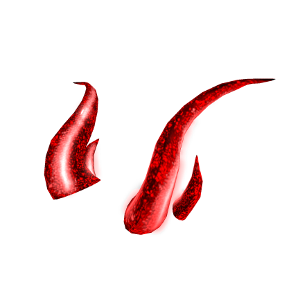 [Emissive & Shiny] Red Iron Horns