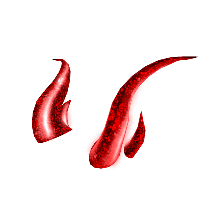 [Emissive & Shiny] Red Iron Horns