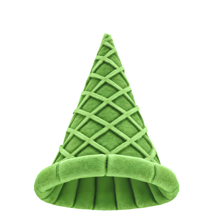 Plush Green Lattice Cone Hat