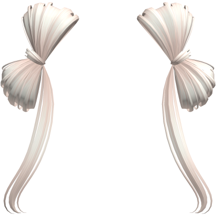 ♡ Cute Hair Bow Extensions (Beige) Roblox item