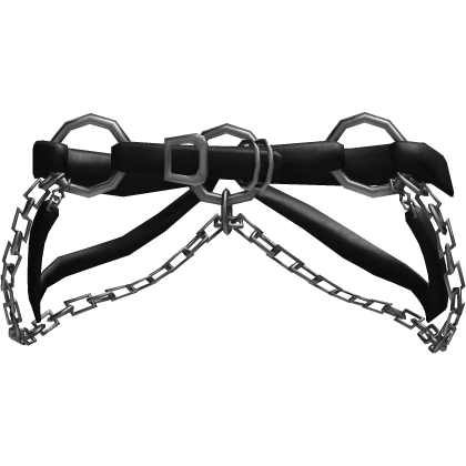 Black Y2K Hanging Waist Suspenders 1.0