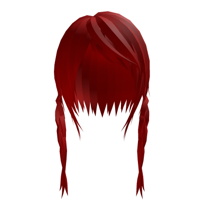 Messy Cute Emo Braids red