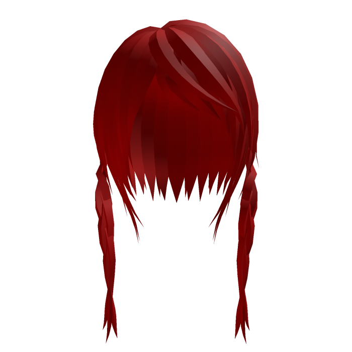 Messy Cute Emo Braids red
