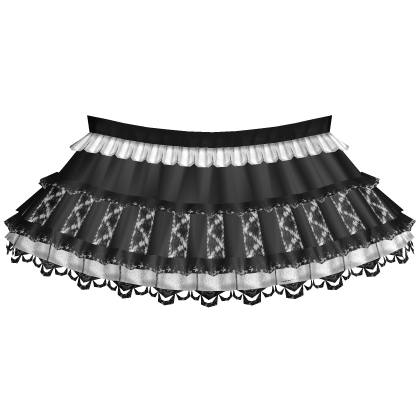 ^,…,^ emo black n white vkei grunge goth skirt