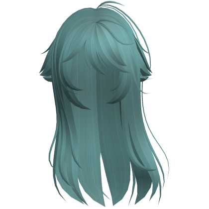 Light Teal Shy Moe Cat Girl Windy Whispy Hair
