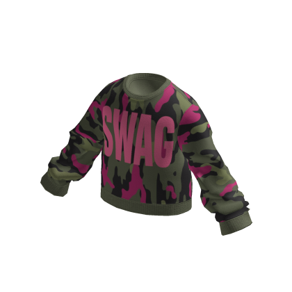 Sweater Green Pink Camo Swag