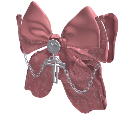Blush Pink Gothic Coquette Hair Bow