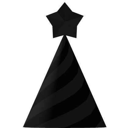 🖤 Black Party Hat