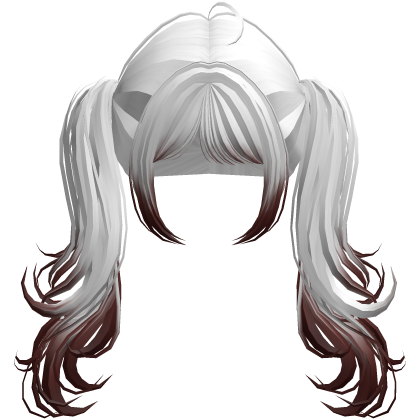 Flowy Long Igari Lolita Pigtails (White&Red) Roblox item