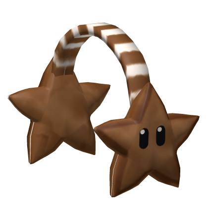 [NEW 🚨] Brown Super Cute Star Face Earmuffs Roblox item