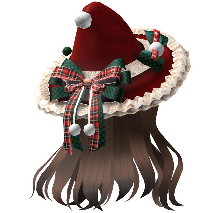 Beautiful Christmas hat hairstyle (Brown)