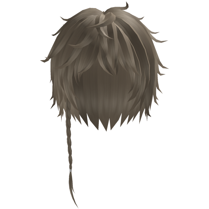 blonde single braid twist emo messy hair