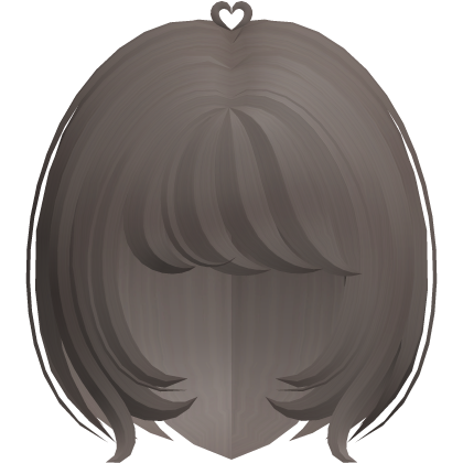 ꒰ ୨୧ ꒱ cute fluffy bob with heart in ash