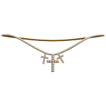 vstar* Triple Cross Rhinestone Necklace 1.0