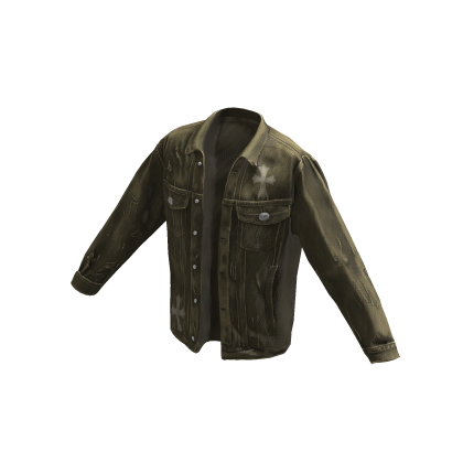 Cross Denim Jacket Olive Green Army