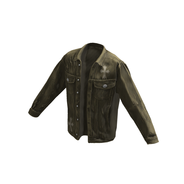 Cross Denim Jacket Olive Green Army