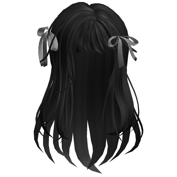 Long Layered Bow Hair - Black