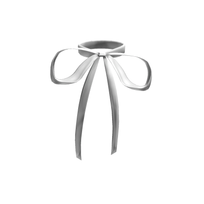 Long Dainty Neck Bow in White Roblox item