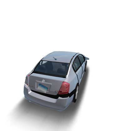 Crashed and broken car