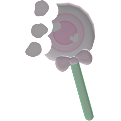cutesy green and pink eye candy bitten lollipop 