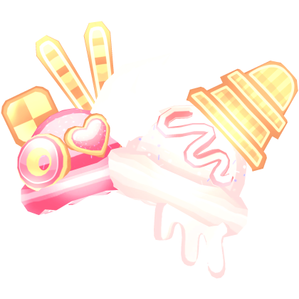 ☆ ice cream sundae on head (strawberry shortcake)