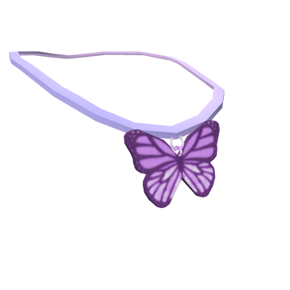 Purple Butterfly Necklace Roblox item